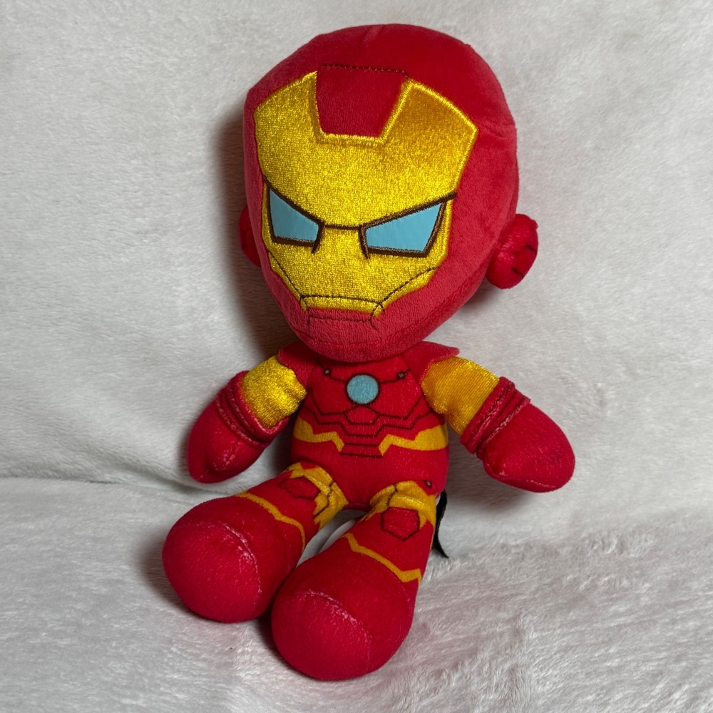 Marvel Plush Red Iron Man Mattel 9-Inch 2021 Avengers Brand Rare Stuffed Toy